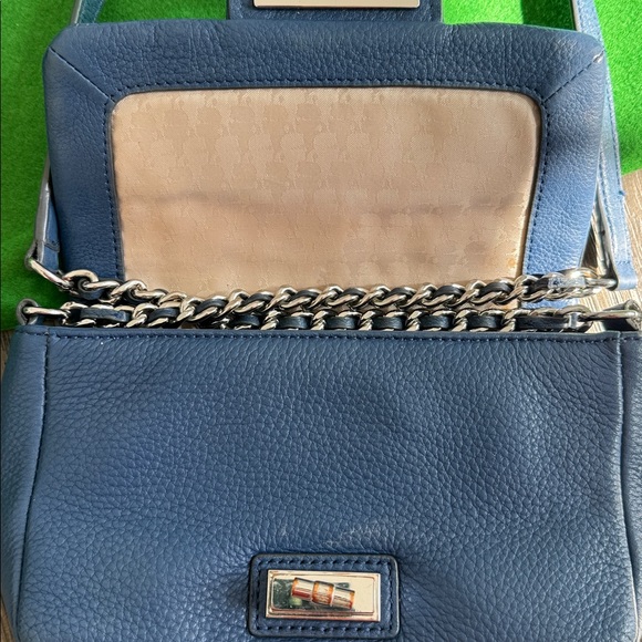 Karl Lagerfeld Paris Agyness crossbody in marine blue pebbled leather, EUC - Picture 13 of 13